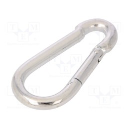 10 pcs x DROMET - KSO.7.70 - Carabiner, steel, for rope, L: 70mm, zinc, 7mm