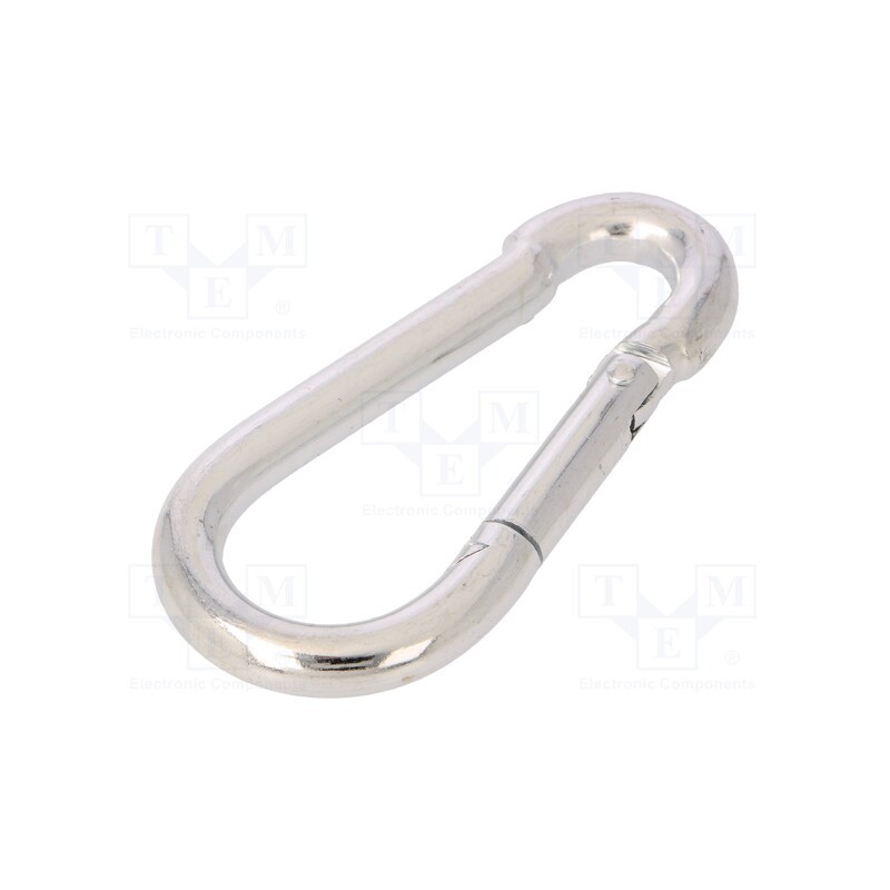 10 pcs x DROMET - KSO.7.70 - Carabiner, steel, for rope, L: 70mm, zinc, 7mm