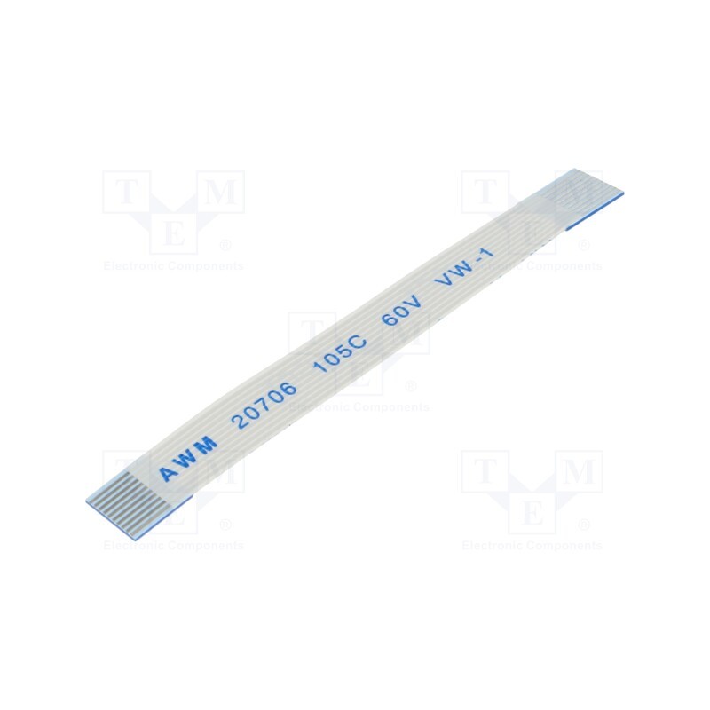 1 pcs x Global Connector Technology (GCT) - 05-10-A-0050-A-4-06-4-T - FFC cable, Cores: 10, Cable ph: 0.5mm, contacts on the sam