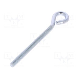 10 pcs x DROMET - HO.8140 - Hook, ring, steel, zinc, Thread len: 100mm, Overall len: 140mm