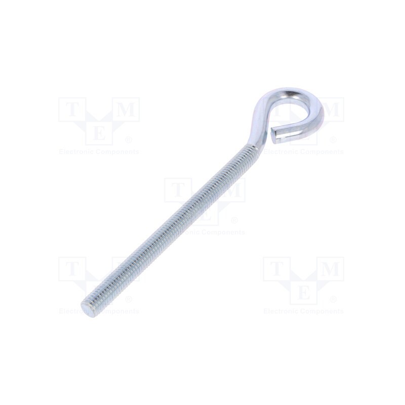 10 pcs x DROMET - HO.8140 - Hook, ring, steel, zinc, Thread len: 100mm, Overall len: 140mm