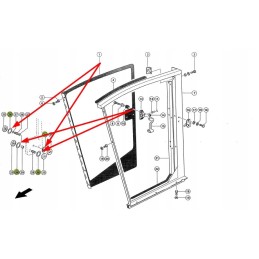 625753 0 cabin door washer 17 x 40 x 3