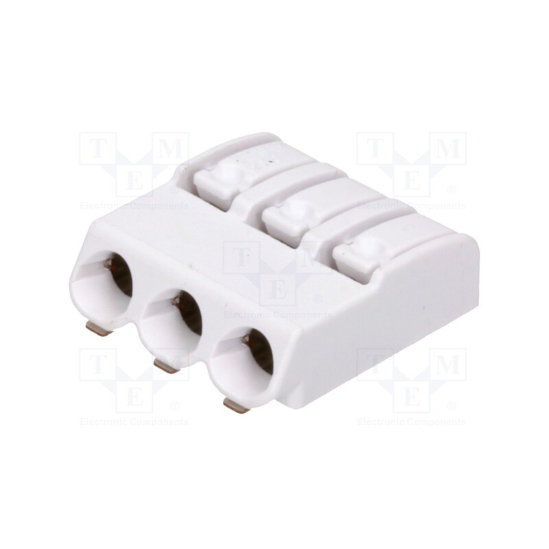 1 pcs x WAGO - 2060-453/998-404 - Connector: plug-in, 2060, 4mm, ways: 3, 24AWG÷18AWG, 0.2÷0.75mm2