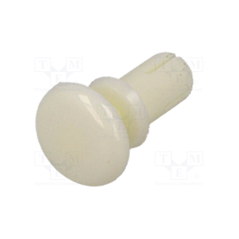 10 pcs x DREMEC - 8G4024.0X5.5W - Rivet, polyamide, L.rivet: 7mm, Panel cutout diam: 4.1mm, white