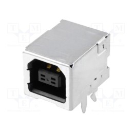 1 pcs x JST - UBB-4R-D14T-4D (LF)(SN) - Socket, USB B, on PCBs, THT, PIN: 4, angled 90°, USB 2.0