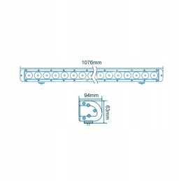 Work lamp panel combo 26led 260w 18720lm 9 60v