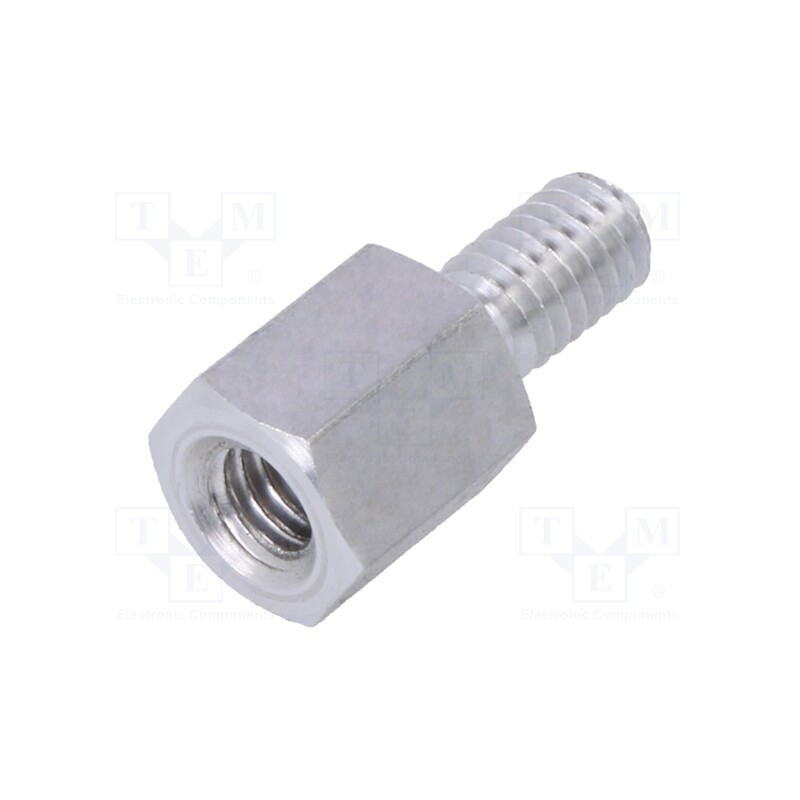 10 pcs x DREMEC - 236X08 - Screwed spacer sleeve, 8mm, Int.thread: M4, Ext.thread: M4