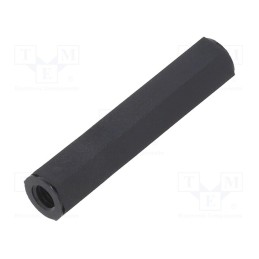 10 pcs x DREMEC - 189X50 - Screwed spacer sleeve, hexagonal, polyamide, M6, L: 50mm, black