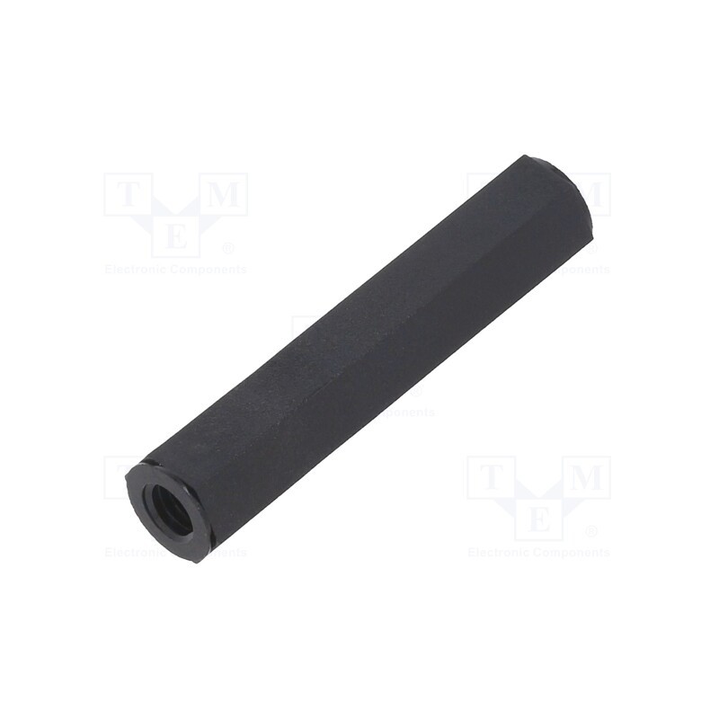 10 pcs x DREMEC - 189X50 - Screwed spacer sleeve, hexagonal, polyamide, M6, L: 50mm, black
