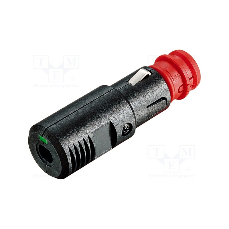 1 pcs x PRO CAR - 67721100 - Cigarette lighter plug, screw terminal, 8A, Sup.volt: 12÷24VDC