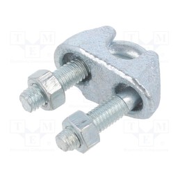 10 pcs x OBO BETTERMANN - 5302064 - Rope clamp wire, steel, for rope, Ørope: 6mm, zinc