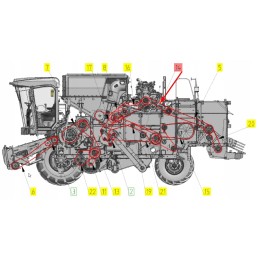 1005096 composite V-belt 2b x 2665 la