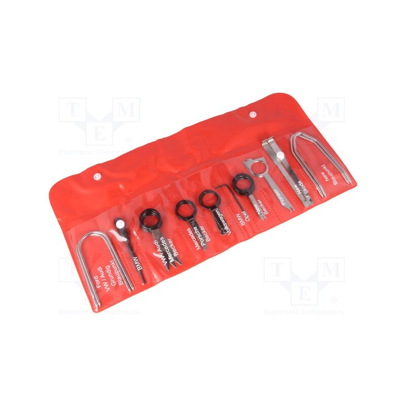 1 set x 4CARMEDIA - KLUCZ-65.228 - Radio release key, Audi,BMW,Ford,Mercedes,Opel,Porsche,VW