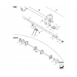 New Holland RB baler reel 5 rows 844056