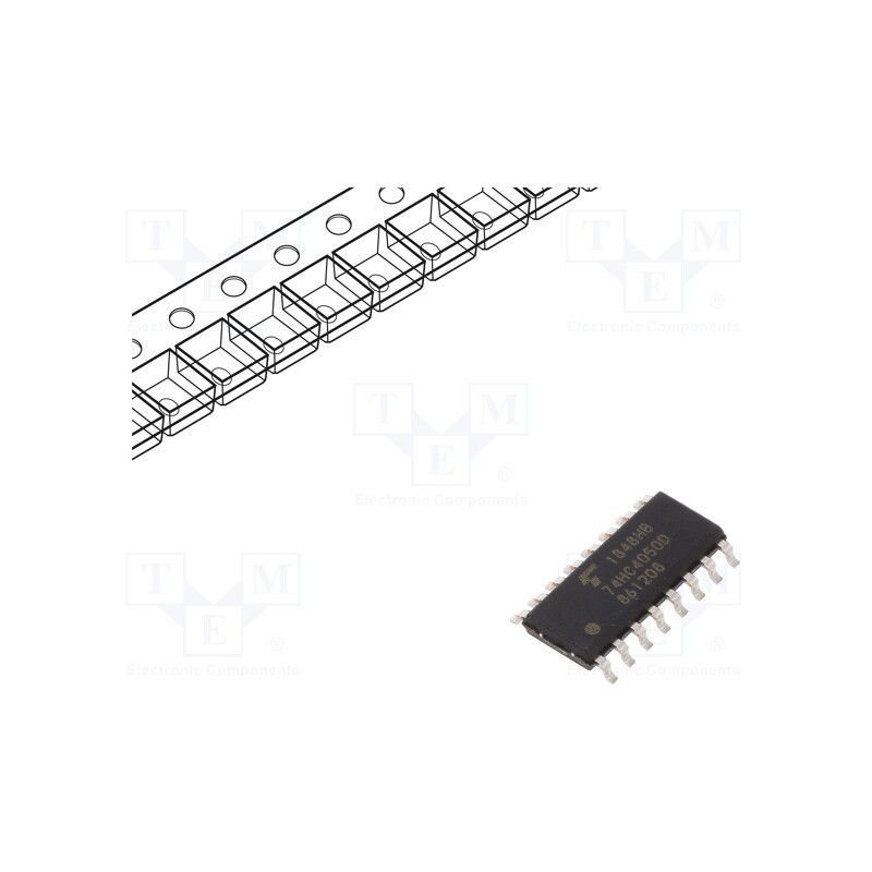 3 pcs x TOSHIBA - 74HC4050D(BJ) - IC: digital, buffer,non-inverting, Ch: 6, SMD, SO16, HC, 2÷6VDC