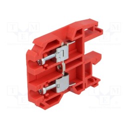 1 pcs x SIMET - 11321311 - Splice terminal: rail, 0.5÷6mm2, ways: 1, terminals: 2, red, 500V