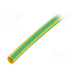 1 pcs x HELLERMANNTYTON - 319-00607 - Heat shrink sleeve, 3: 1, 6mm, L: 1m, yellow-green