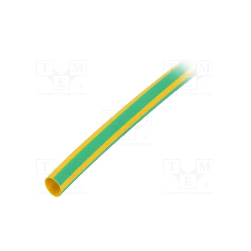 1 pcs x HELLERMANNTYTON - 319-00607 - Heat shrink sleeve, 3: 1, 6mm, L: 1m, yellow-green