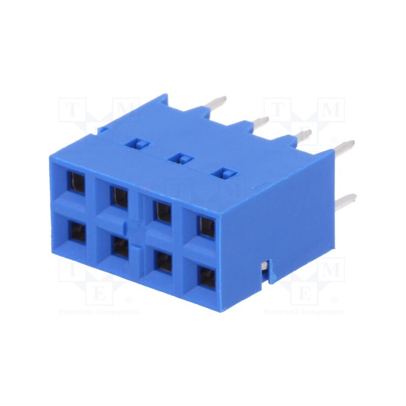 1 pcs x Amphenol Communications Solutions - 87606-804LF - Socket, PCB to PCB, female, Dubox®, 2.54mm, PIN: 8, THT, 2A, straight