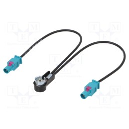 1 pcs x PER.PIC. - A9700I/2UNIV. - Antenna adapter, Fakra socket x2,ISO plug angled