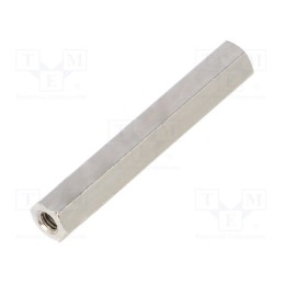 10 pcs x DREMEC - 114X35 - Screwed spacer sleeve, 35mm, Int.thread: M3, hexagonal, brass