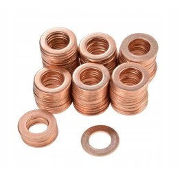 Copper washer fi8x14, pack of 100 pcs c360 c330