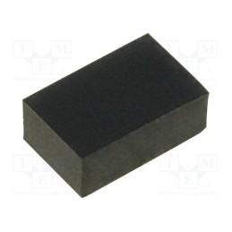 10 pcs x FIX&FASTEN - FIX-SF-060425 - Self-adhesive foot, H: 2.5mm, black, rubber, W: 6mm, L: 4mm