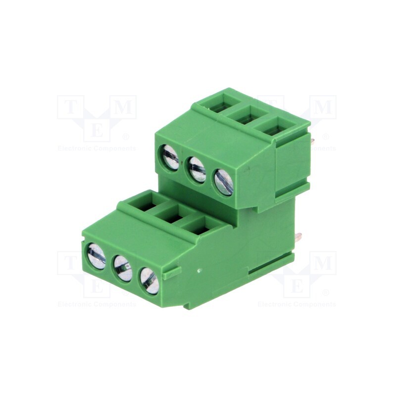 1 pcs x DEGSON ELECTRONICS - DG500B-5.0-06P-14-00A(H) - PCB terminal block, angled 90°, 5mm, ways: 6, on PCBs, 2.5mm2, 10A