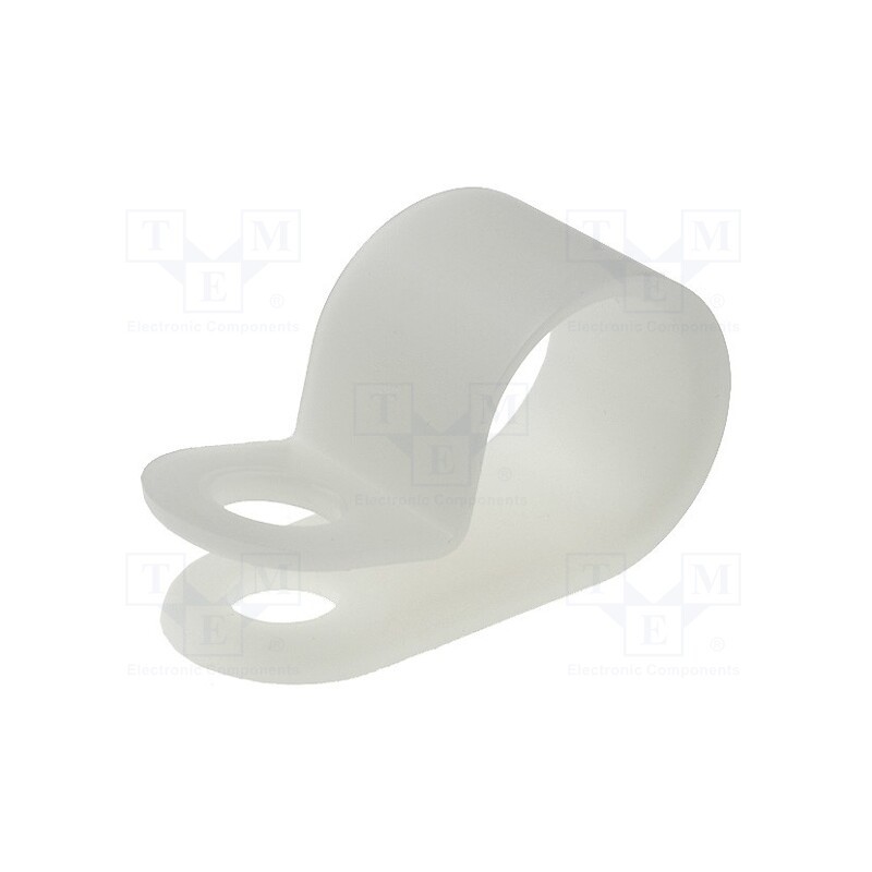 10 pcs x FIX&FASTEN - FIX-CC-23 - Fixing clamp, Cable P-clips, ØBundle : 13.3mm, polyamide, natural