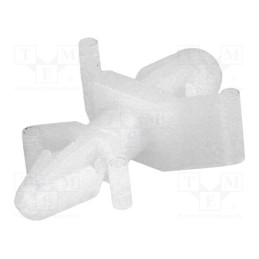 10 pcs x KSS WIRING - CS-0406 - PCB distance, polyamide, L: 6.4mm, snap fastener, natural, UL94V-2