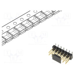 1 pcs x Amphenol Communications Solutions - 95278-101A14LF - Pin header, pin strips, BERGSTIK, male, PIN: 14, vertical, 2.54mm
