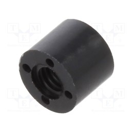 10 pcs x DREMEC - 182RDX04 - Spacer sleeve, cylindrical, polyamide, M2,5, L: 4mm, Øout: 5mm