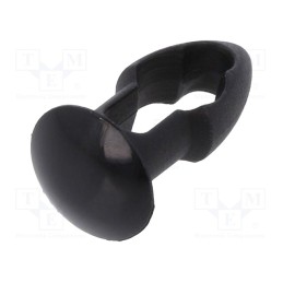 10 pcs x KEYSTONE - 3333 - Rivet, polyamide, Rivet diam: 5.6mm, L.rivet: 6.4mm, black, UL94V-2