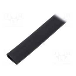 10 m x ROZTOCZE - UT-5.7 - Hole and edge shield, EPDM, L: 10m, black, H: 13mm, W: 6mm