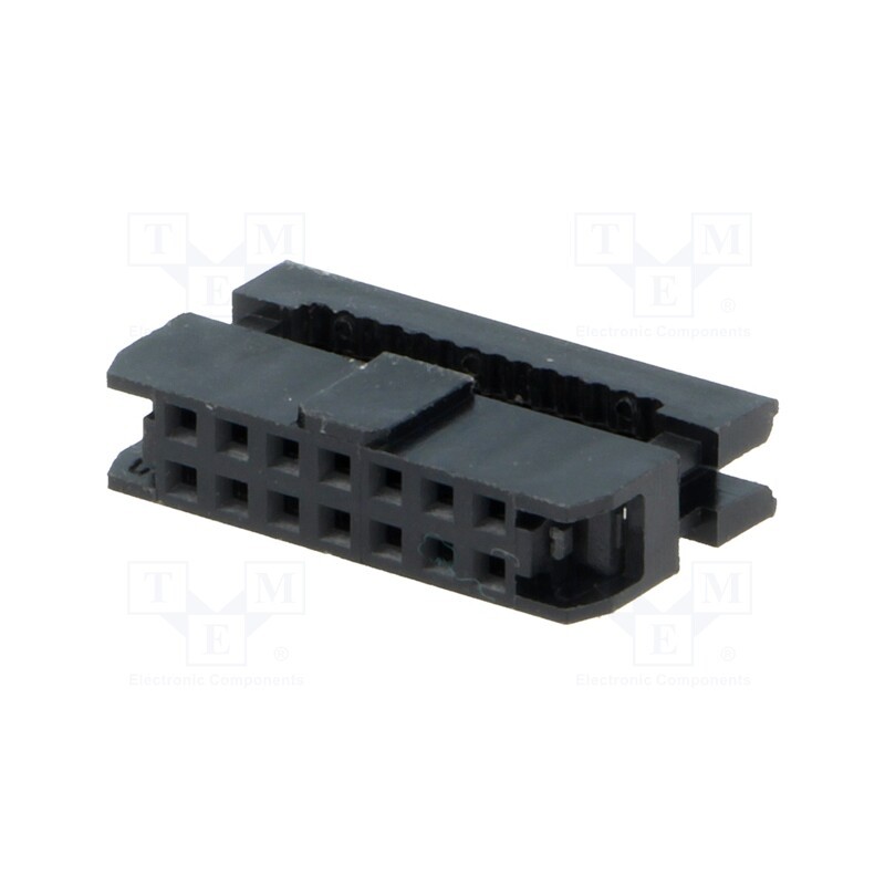1 pcs x Amphenol Communications Solutions - T826114A100CEU - Plug, IDC, female, PIN: 14, without strain relief, IDC, 1mm, black