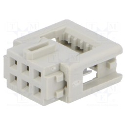 1 pcs x HARTING - 9185067803 - Plug, IDC, female, PIN: 6, for ribbon cable, 1.27mm, Layout: 2x3