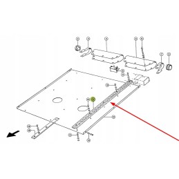 B102978 wooden guide 40 x 30 x 1280mm