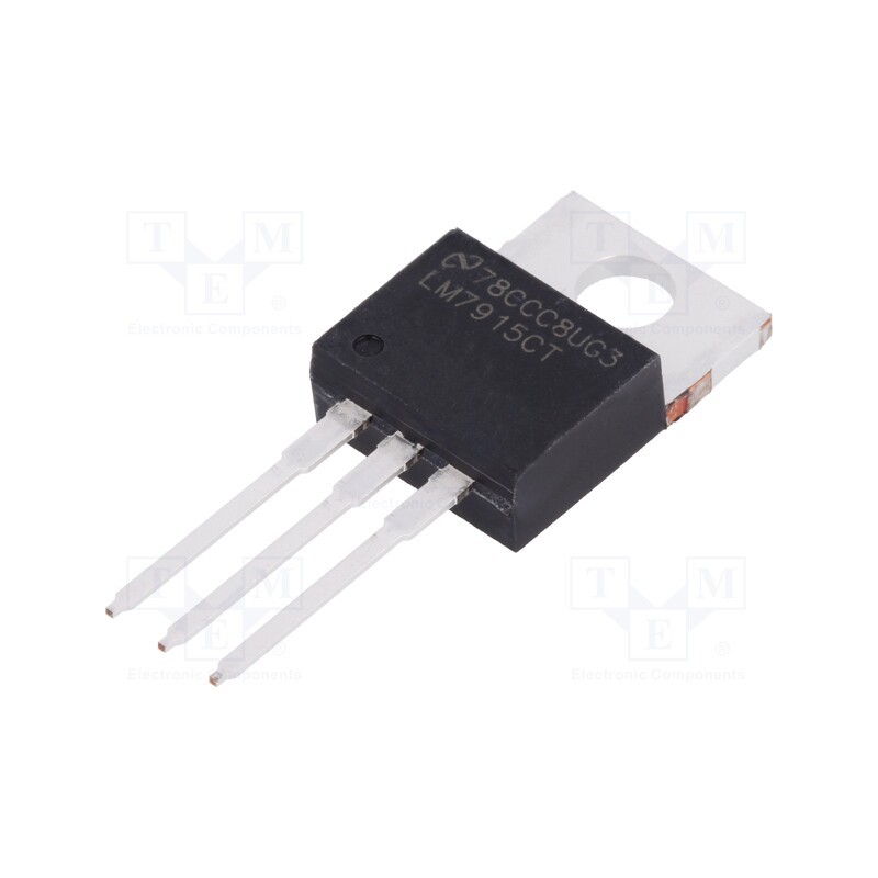 1 pcs x TEXAS INSTRUMENTS - LM7915CT/NOPB - IC: voltage regulator, fixed, -15V, 1.5A, TO220, THT, , 0÷125°C