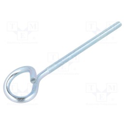10 pcs x DROMET - HOH.6140 - Hook, ring, steel, zinc, Thread len: 95mm, Overall len: 140mm