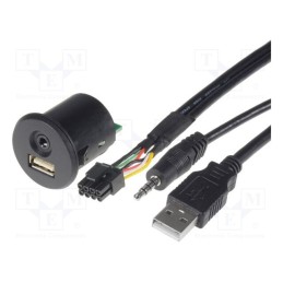 1 pcs x PER.PIC. - C5701-USB - USB/AUX adapter, Nissan, Jack 3,5mm 4pin socket,USB A socket