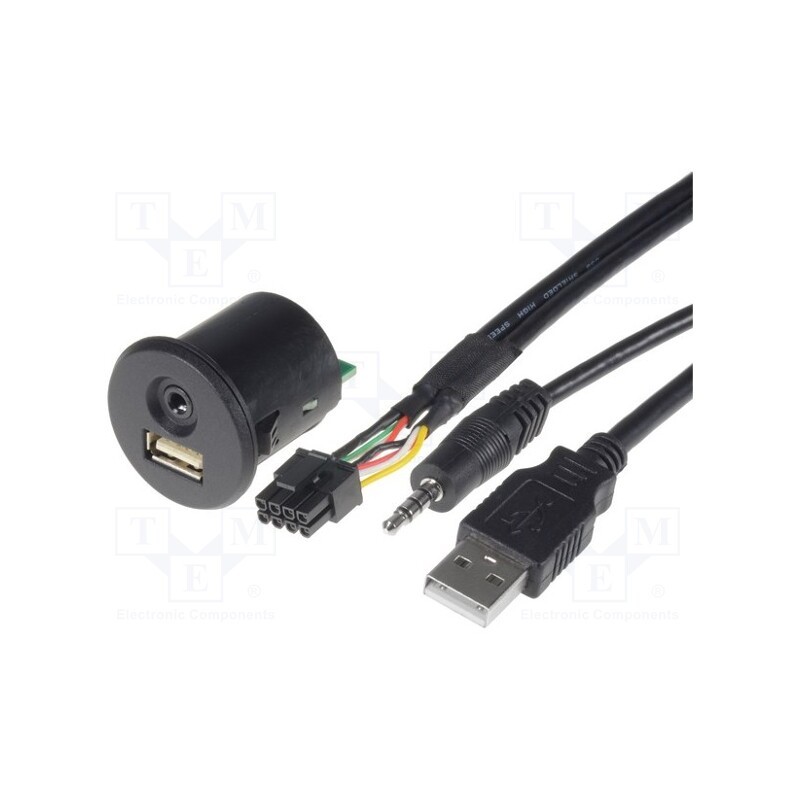 1 pcs x PER.PIC. - C5701-USB - USB/AUX adapter, Nissan, Jack 3,5mm 4pin socket,USB A socket