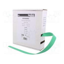 1 pcs x TASKER - BOX 9548 G - Heat shrink sleeve, glueless, 2: 1, 9.5mm, L: 5m, green, polyolefine