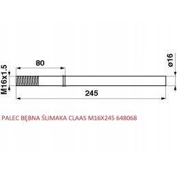 Drum finger of the auger header Claas 648068 m16x245