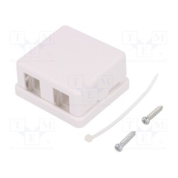 1 pcs x LOGILINK - NK4036 - Socket, case, Keystone, white, surface-mounted, female