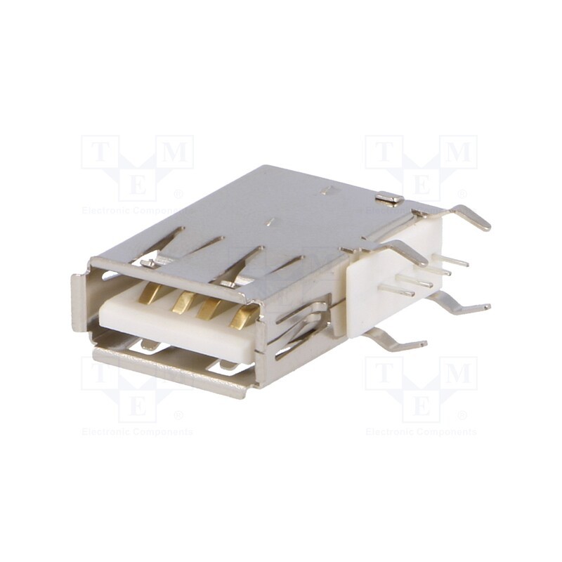 1 pcs x ATTEND - 205F-DAN0-R - Socket, USB A, THT, side,angled 90°