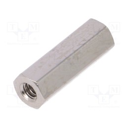 10 pcs x DREMEC - 110X15 - Screwed spacer sleeve, 15mm, Int.thread: UNC4-40, hexagonal