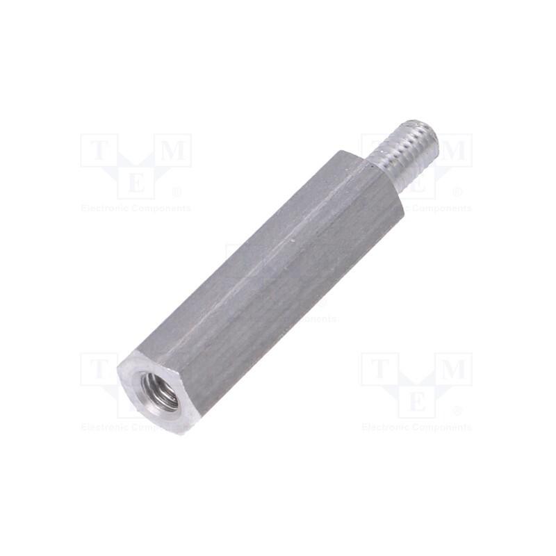 10 pcs x DREMEC - 436X12 - Screwed spacer sleeve, 12mm, Ext.thread: M4, hexagonal, aluminium