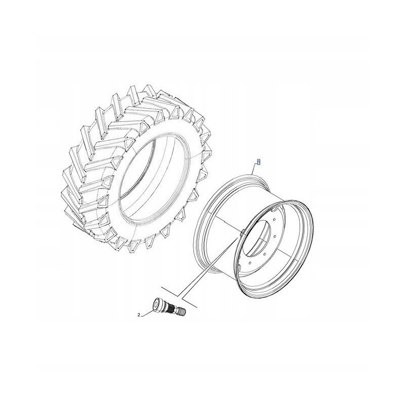 Rim 440 80r24 new holland t5 t6 84485189