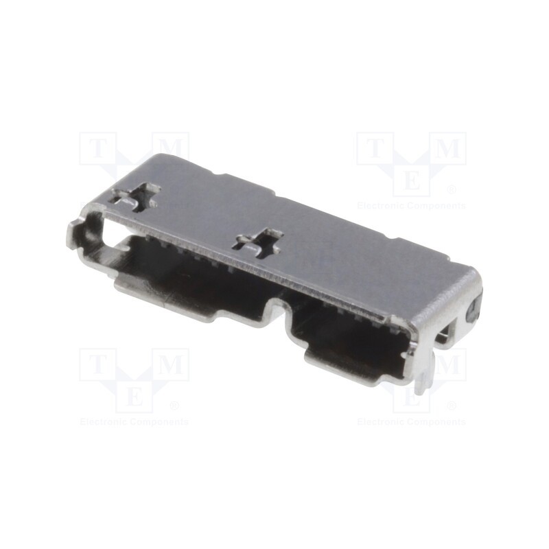 1 pcs x ADAM TECH - MCR-AB3-RA-SMT-15 - Socket, USB AB micro, SMT, horizontal, USB 3.0, gold-plated