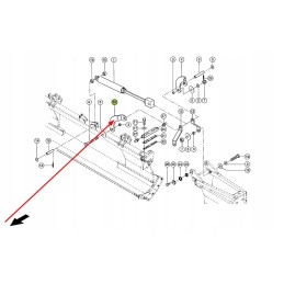 995458 2 arm folding mechanism, left